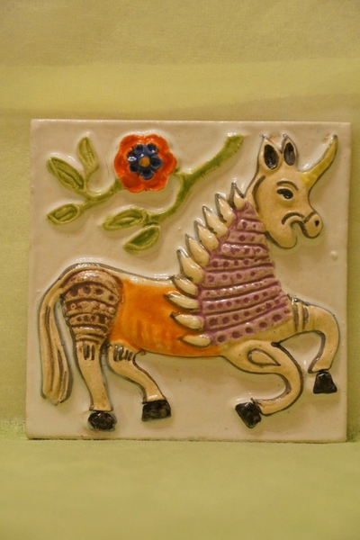 Единорог (изразцовая плитка)