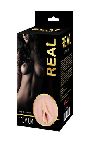 Реалистичный односторонний мастурбатор Real Women Dual Layer с двойной структурой 15,5х8,2 см