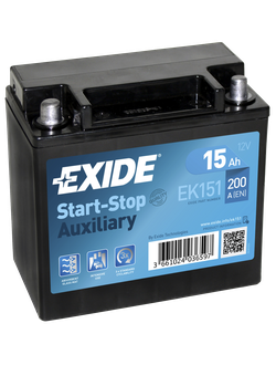 АККУМУЛЯТОР вспомогательный EXIDE Start-Stop Auxiliary EK151 L+ 15Ah 200А (En)