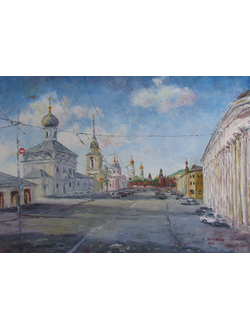 Картина Церковь Максима Блаженного и Храм Варвары в Зарядье Круглова Светлана