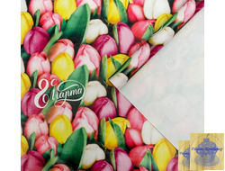 Бумага глянцевая «Тюльпаны с 8 марта», 70*100 см