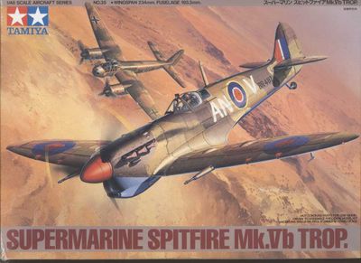 Сборная модель: (Tamiya 61035) Английский истребитель Spitfire Mk.Vb Trop