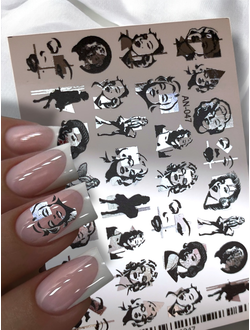 Фольгированные слайдеры Серебро AN-047