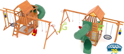 Детская площадка IgraGrad Крафт Pro 4 с трубой