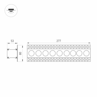 Светильник MS-ORIENT-BUILT-TRIMLESS-TC-S38x277-20W