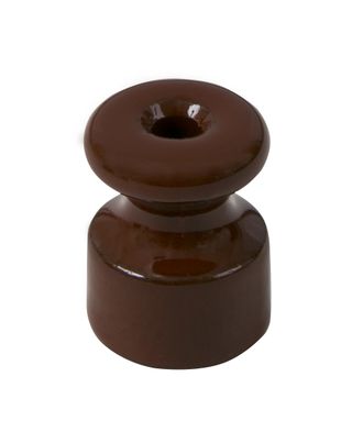 Кабельный изолятор без самореза керамический 40шт/уп коричневый (мезонин)
