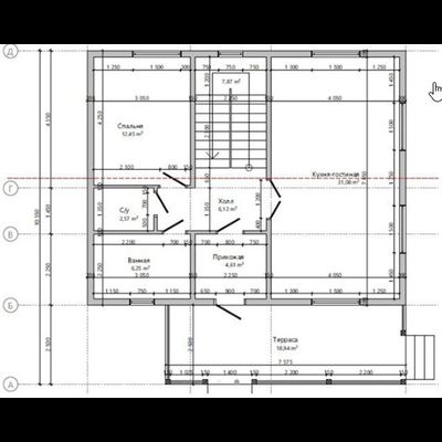 Двухэтажный каркасный дом с четырьмя спальнями 165м² (SK87)