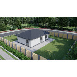 Одноэтажный дом с тремя спальнями 83м² (S63)