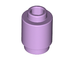 Brick, Round 1 x 1 Open Stud, Lavender (3062b / 6209673)