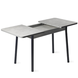 Орион 4 стол раздвижной 900/1250*600*750 серый камень/графит 2.1