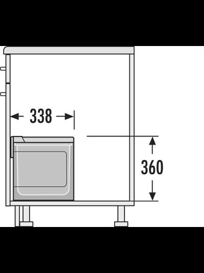 ВСТРАИВАЕМОЕ ВЕДРО ДЛЯ МУСОРА 30 ЛИТРОВ SPACE SAVING HAILO 3644821