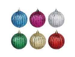 ШАР С ГЛИТТЕРОМ 8СМ, ПЛАСТИК, 1 ШТ