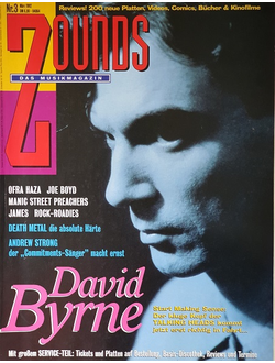 Zoundsi Magazine March 1992 David Byrne, Ofra Haza, Иностранные музыкальные журналы, Intpressshop