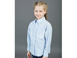 Д 5305 Блузка длинный рукав Полоска р.128-158