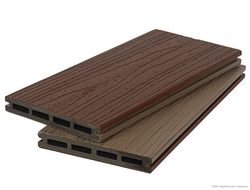 Террасная доска Polivan Group NUSADUA двухцветная Шоколад-светло-серый