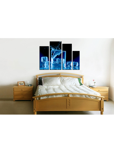 Модульная картина "Кубики освежающего льда"