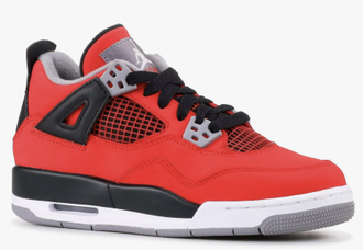 Nike Air Jordan Retro 4 Black Red (Красные) Арт 1 сбоку