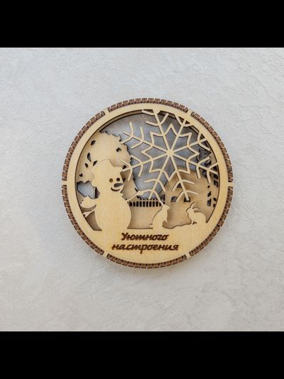 Подставка на стол под чашку &quot;Снеговик&quot;