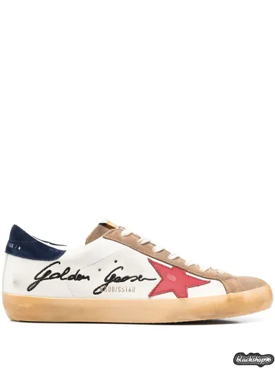 GOLDEN GOOSE SUPER-STAR BIEGE-RED (35-40)