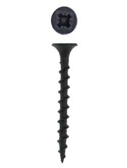 Саморез по дереву чёрный крупная резьба 3,5*51мм