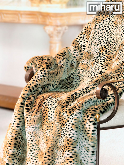 Плед из искусственного меха гепарда