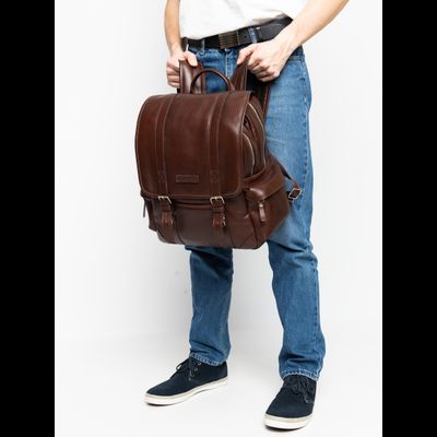 Кожаный рюкзак Montalbano Premium brown (арт. 3097-53)