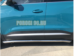 Защита штатного порога труба d60 для Chery Tiggo 7 Pro 2021-