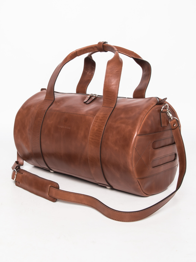 Кожаная дорожная сумка Faenza Premium cognac (арт. 
4033-03)