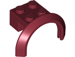 Vehicle, Mudguard 4 x 2 1/2 x 1 2/3 with Arch Round, Dark Red (50745 / 4621617 / 6146959 / 6330415)