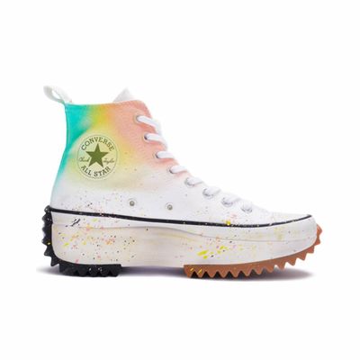 Кеды Converse Run Star Hike Rainbow белые высокие 166799C