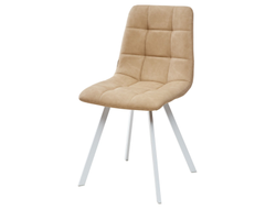 Стул CHILLI SQUARE RU-16 бежевый винтаж, PU/ белый каркас М-City
