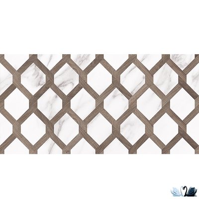 Плитка Laparet Blanco узор 08-00-01-2677. Главная фишка: соединение двух текстур: дерева и мрамора 2