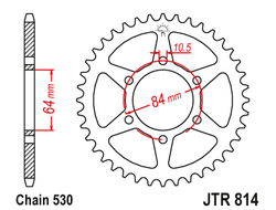 Звезда ведомая JT JTR814.34 (JTR814-34) (R814-34) для Suzuki Road