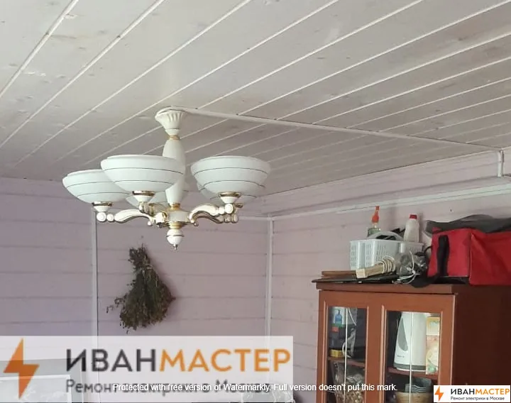 Установка люстры под ключ