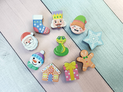 Набор фигурок для творчества. Декоративные прищепки "Новый год"