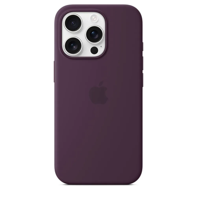 Чехол Silicone Case с MagSafe iPhone 16 Pro Max (Plum)