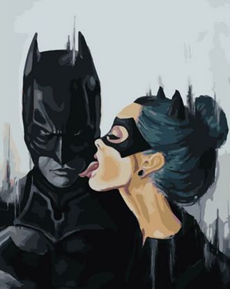 Картина по номерам 40х50 GX 36352 Бэтмен и женщина-кошка