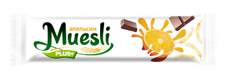 Muesli plus+  Батончик 24гр апельсин