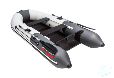 Лодка ПВХ Мастер Лодок Таймень NX2850CKK Слань-книжка киль "Комби" Св.Серый / Графит