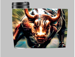 Термокружка с символикой "Быка" №2