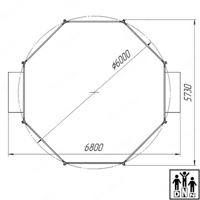 Ринг для панны высокий восьмиугольный