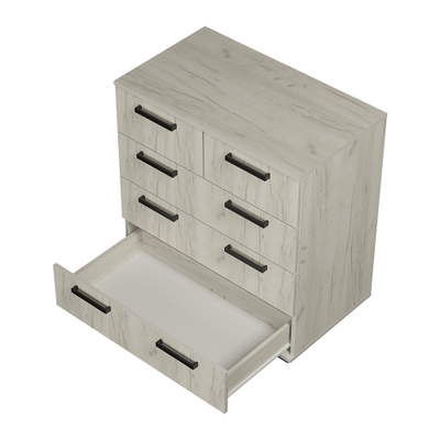 Комод Стандарт-5 NEW Дуб крафт белый, Ш800хГ460хВ829