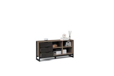 Гостиная Стокгольм Комод 2 д 3 ящ дуб гранж песочный, камень