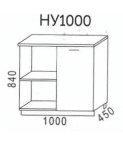 Стол рабочий угловой НУ1000 Мальва (Эра)