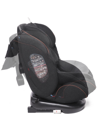 Автокресло Baby Care Shelter 0-36кг, IsoFix, поворотная база 360, Black Graphite