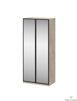 Этна шкаф Ш 57*100 Дуб эндгрей/Софт грей с зеркалами