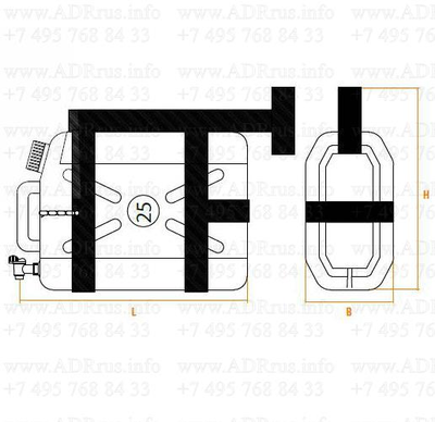 Кронштейн для бака 25л