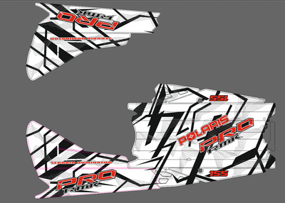 Наклейки на снегоход Polaris RMK Dominator #7788