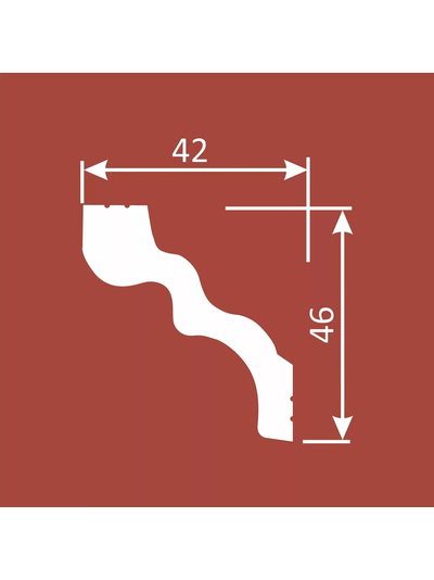 Карниз из экополимера Cosca Decor KX032, 2 метра
