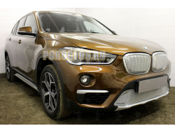 Защита радиатора BMW X1 II F48 2015- chrome низ PREMIUM